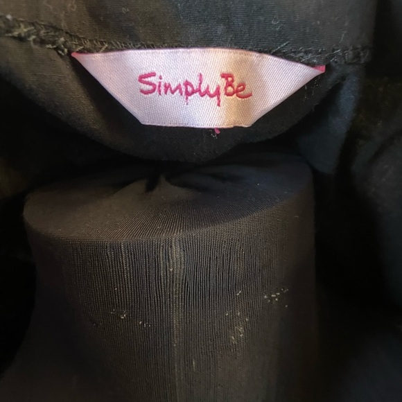 Simply Be Black Embroidered Tunic Dress With Pockets - Picture 15 of 16